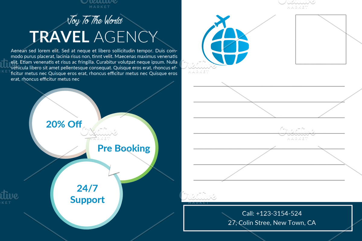 Holiday Travel Post Card, a Card Template by Shishir Khan (Photo 2 of 3)
