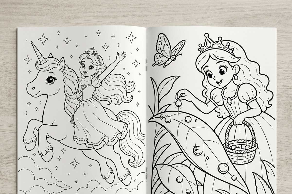 Magical Princess Coloring Book Vol25, a Person Illustration by ikarifq shop (Photo 7 of 7)