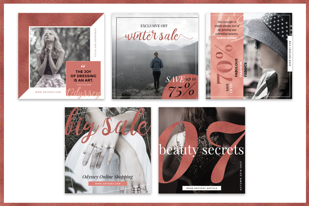 ODYSSEY Social Media Pack, a Social Media Template by Typography Prime (Photo 2 of 10)