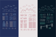 Linear City Infographic Elements., an Outline Icon by bum katrin (Thumbnail 2 of 4)