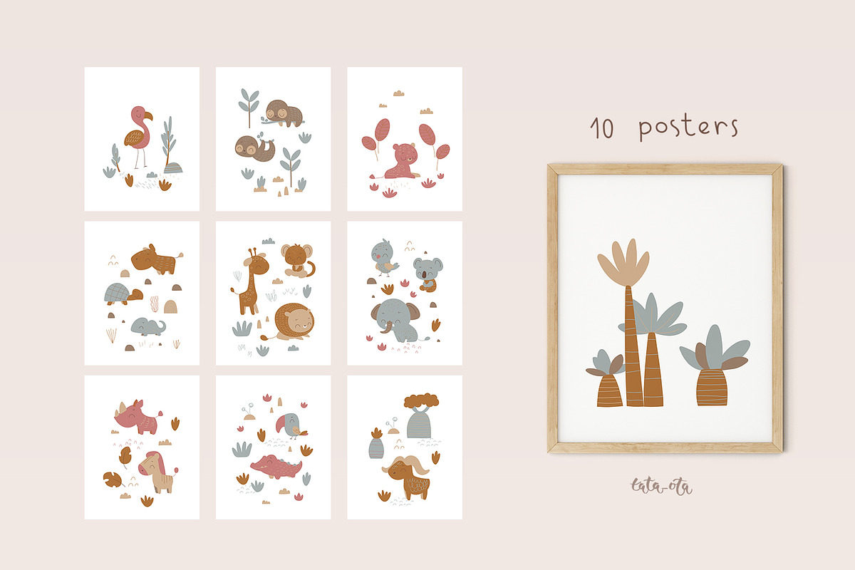 Safari - Kids collection, an Animal Illustration by tata_ota (Photo 11 of 17)
