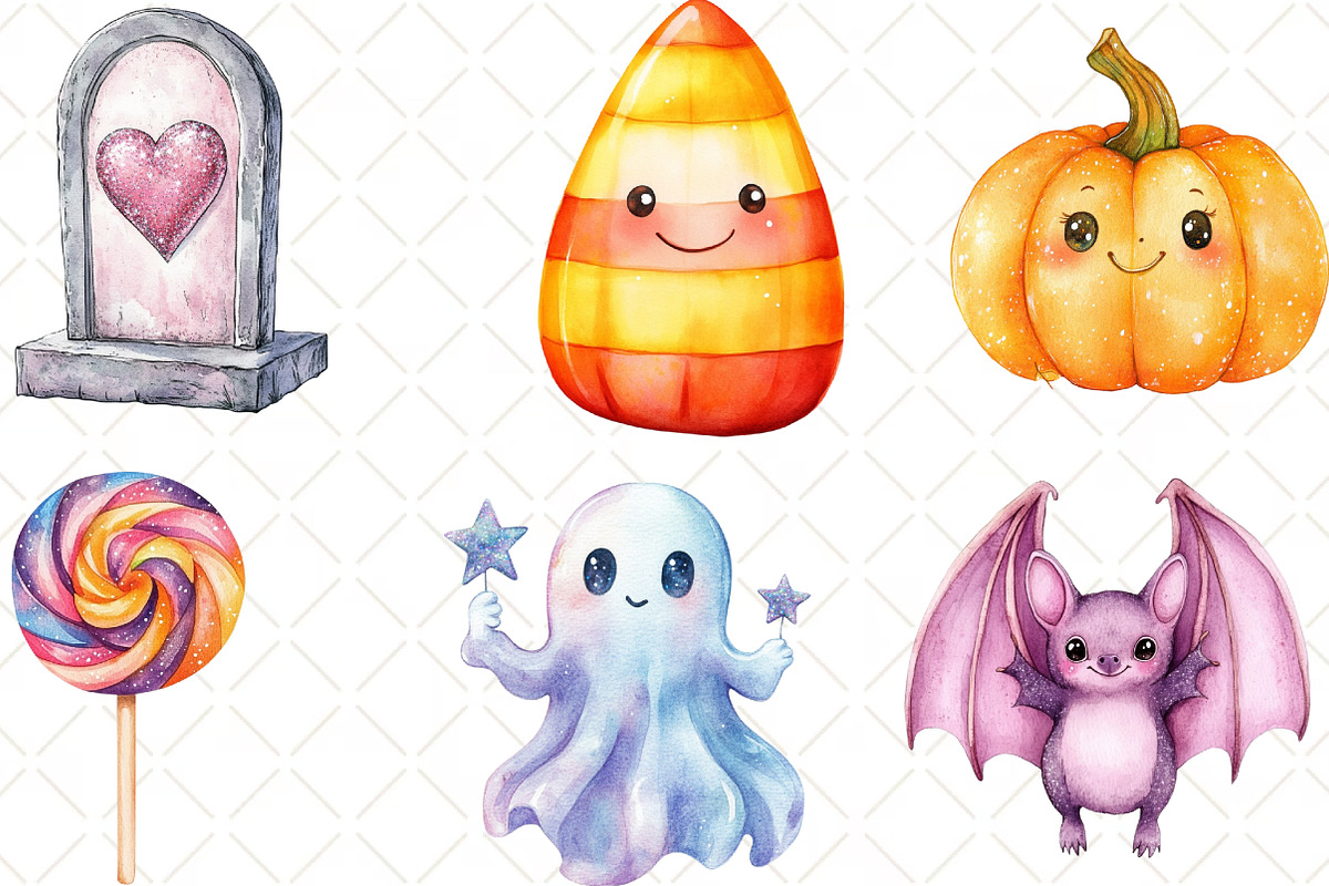 Twinkle Kawaii Halloween Clipart, an Illustration by Black Bird Studio (Photo 3 of 6)