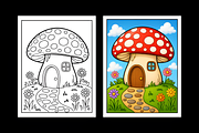 Fairy House Coloring Pages for Kids, a Decorative Illustration by Ink Gallery (Thumbnail 7 of 7)