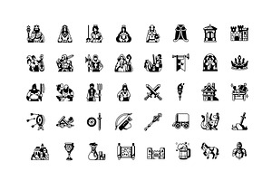 40 Medievel Icon Set