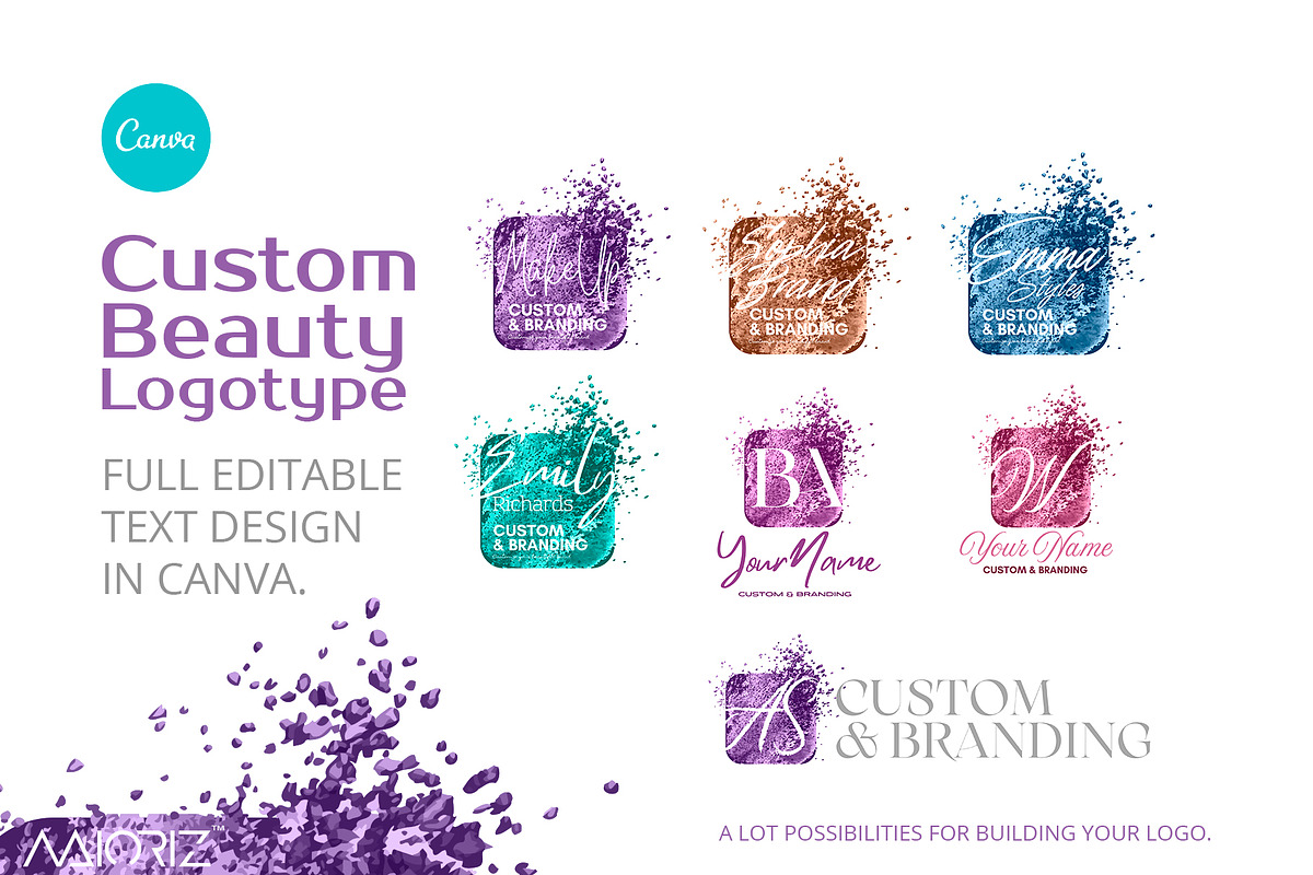 MakeUp Logotype Template Canva, a Branding & Logo Template by Maioriz Shop (Photo 2 of 2)
