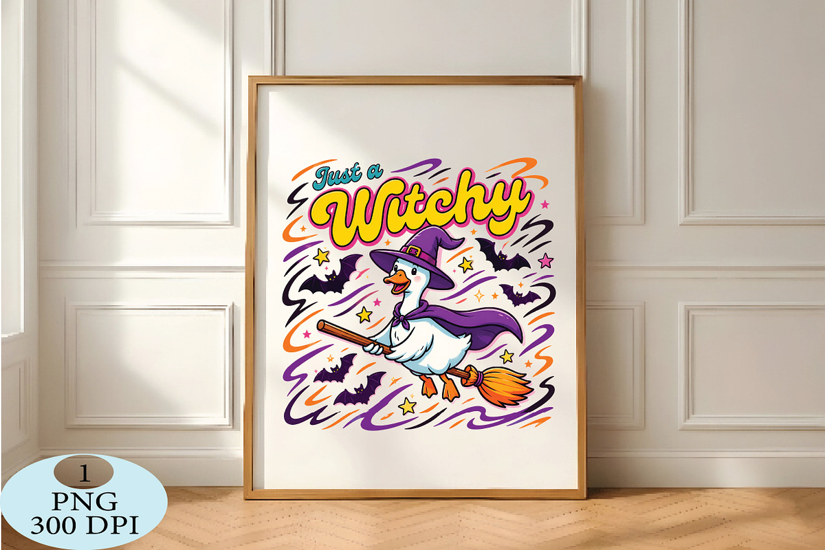 Just a Witchy Goose Halloween Stripe, a Seasonal Illustration by Daily.Designs (Photo 5 of 5)