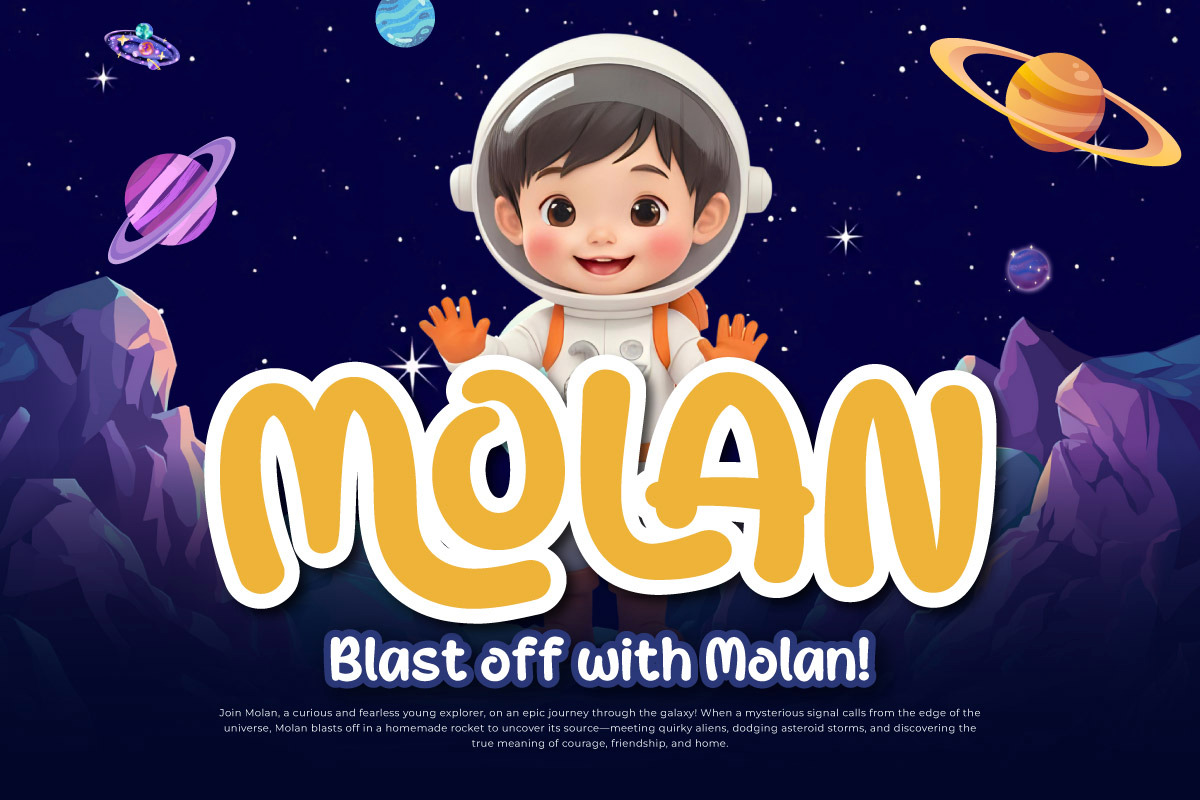 Olas Monto - Cartoon Display Font, a Handwritten Font by twinstd (Photo 4 of 9)