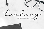 Landsay - Stylish Signature Font, a Script Font by Weape Studio (Thumbnail 1 of 9)