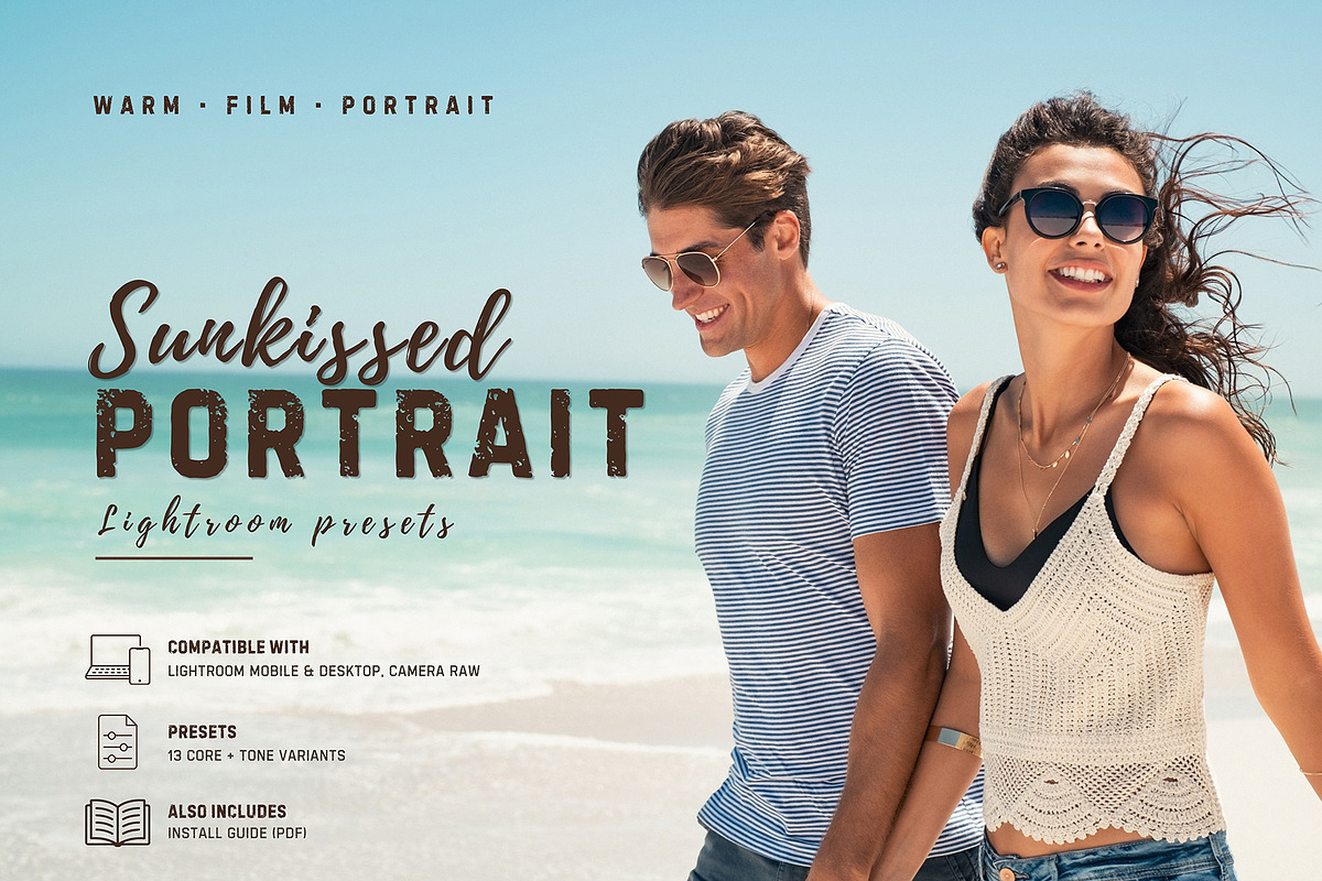 Sunkissed Portrait Lightroom Presets, an Action Add-On by Effect-Hub (Photo 1 of 14)