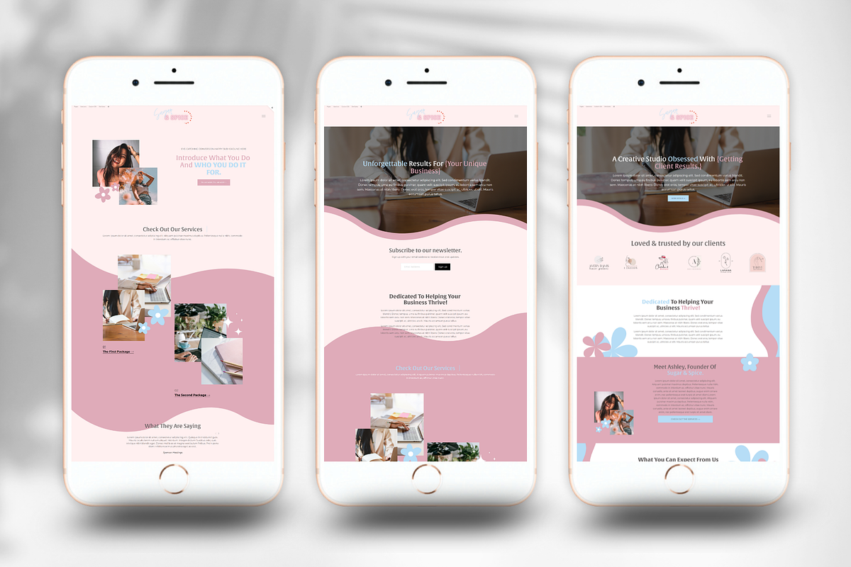Squarespace 7.1 Theme: Feminine, a Landing Page Template by tinathetinybeana (Photo 3 of 6)