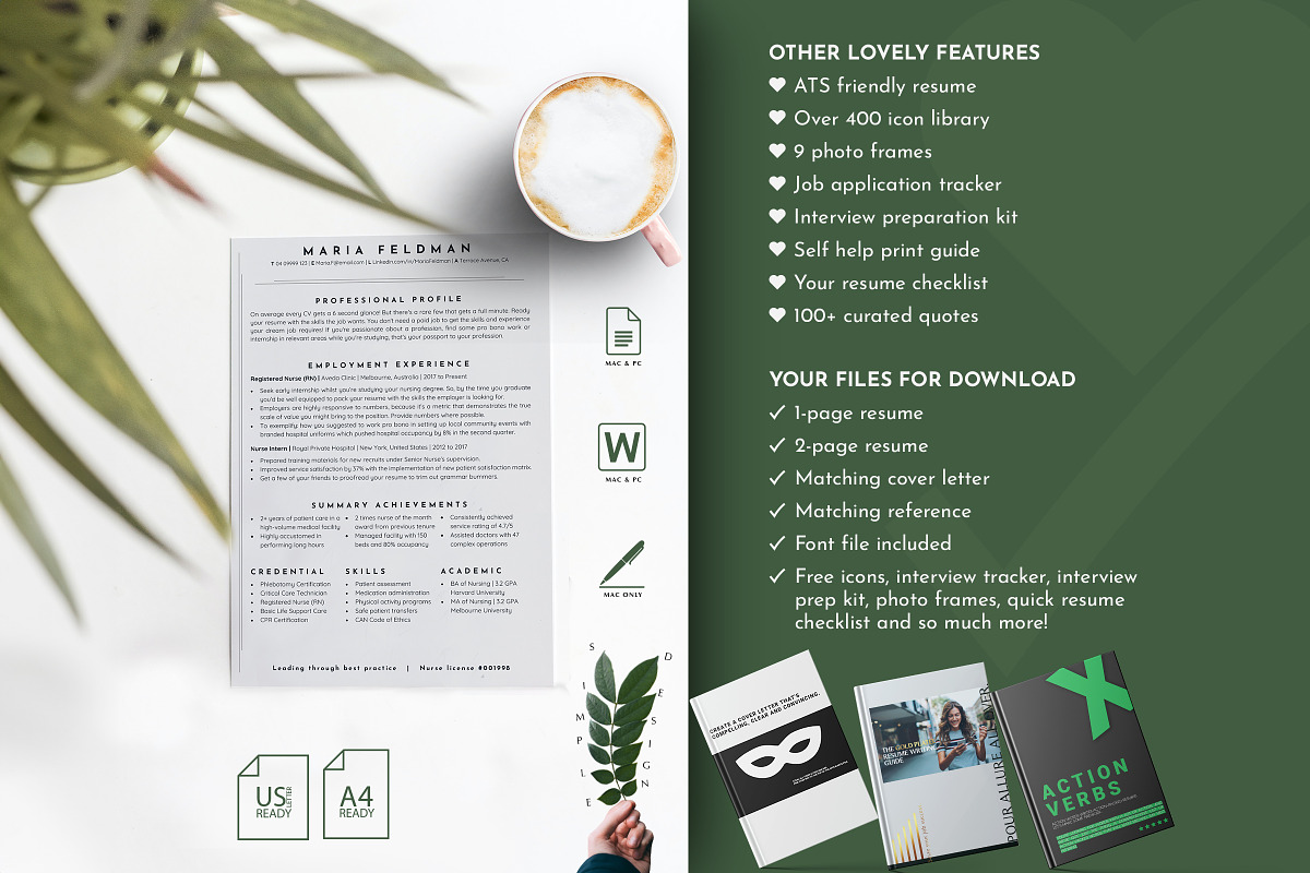 Registered Nurse CV Word, Pages, Doc, a Resume Template by Career Canvas (Photo 5 of 11)