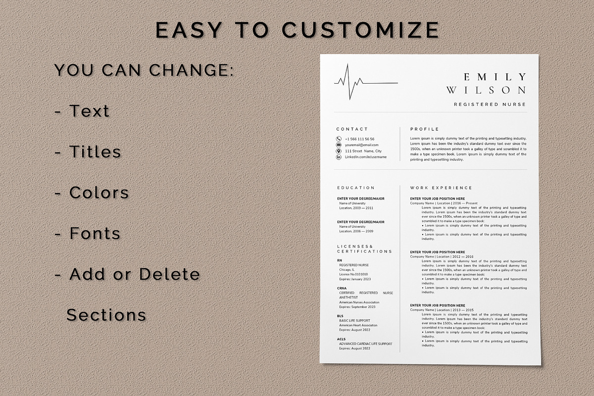 Nurse resume template, a Resume Template by UResume (Photo 5 of 8)