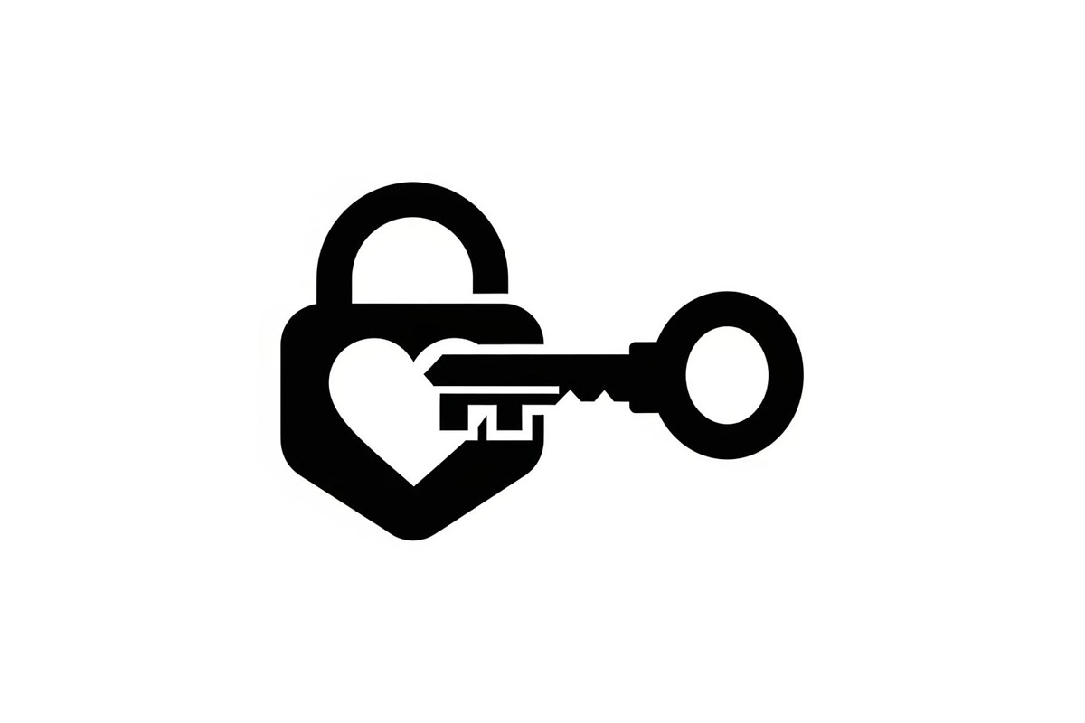 Heart Lock and Key Silhouette Icons, an Illustration by Designer_Momina (Photo 37 of 51)