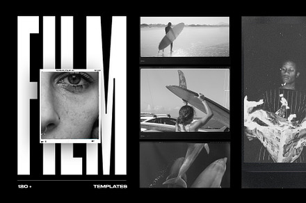 120 + Film Frames & Instant Template