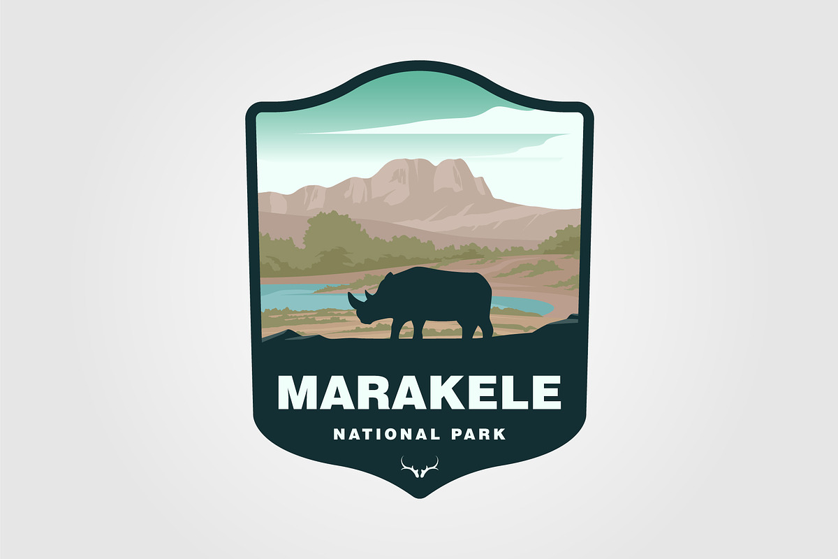 Rhino silhouette on a national park, a Graphic by lawoel