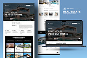 Luxury Real Estate Website Template, a Landing Page Template by Spark_Creative (Thumbnail 1 of 4)
