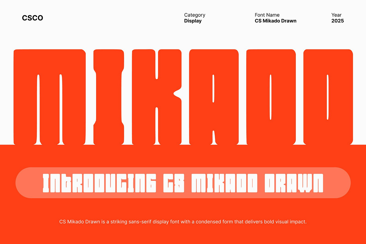 CS Mikado Drawn, a Sans Serif Font by Craft Supply Co. (Photo 1 of 8)