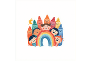Prompt Crayon Children Clipart, a Decorative Illustration by Creative design (Thumbnail 4 of 7)