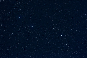 Panorama with many stars in sky