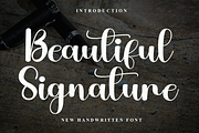 Beautiful Signature, a Script Font by InermediaSTUDIO (Thumbnail 1 of 8)