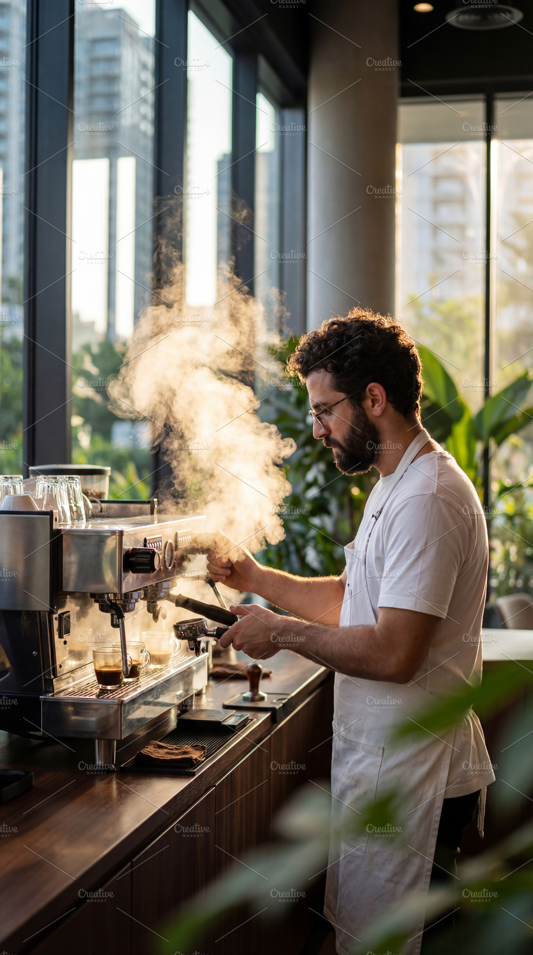 Skilled Barista Crafting Espresso, a Business Photo by Virgo Studio