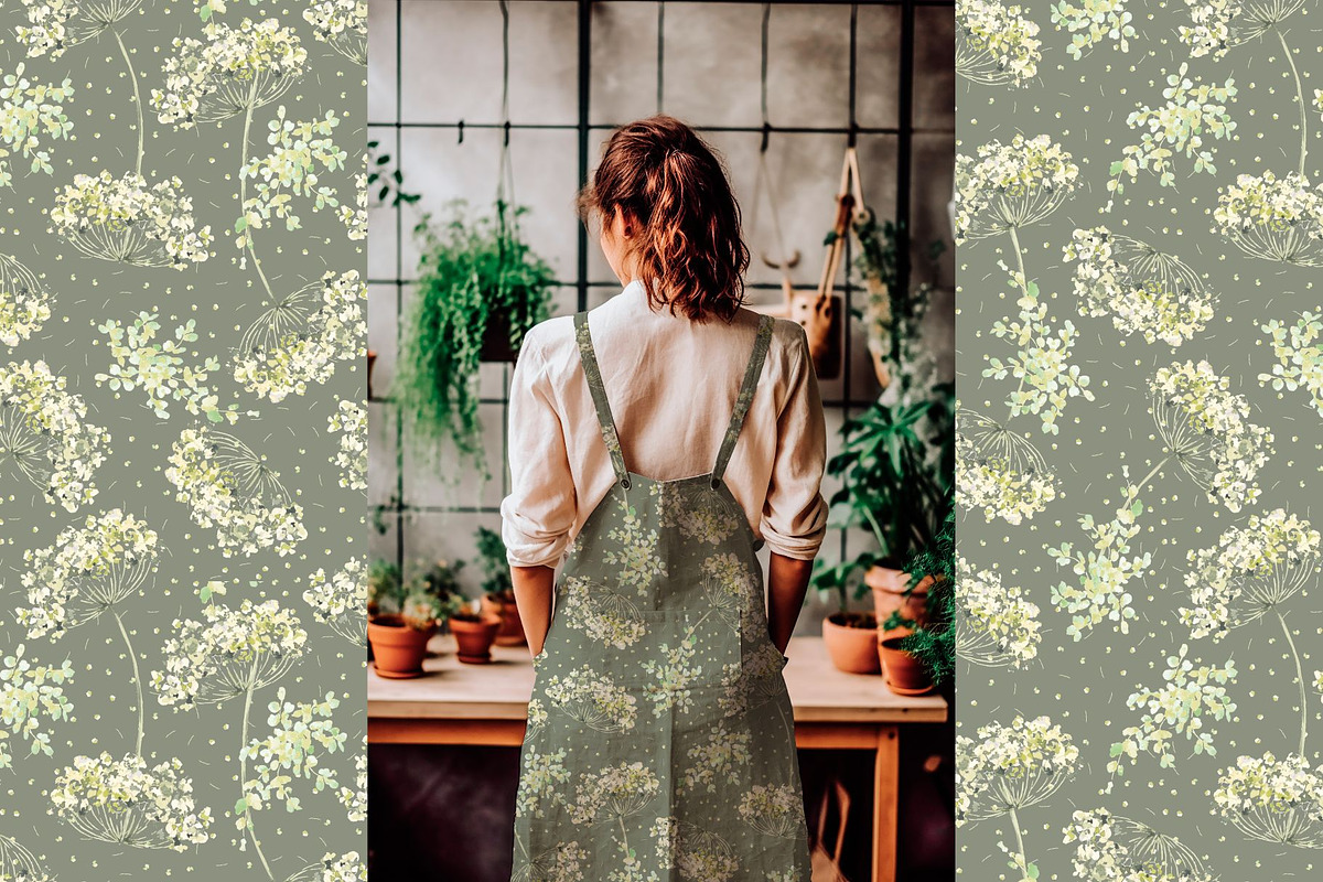 QUEEN ANNE'S LACE - Seamless Pattern, a Pattern Graphic by Debby Blooms (Photo 3 of 5)