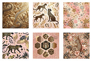 Pink and Gold Leopard Digital Paper, an Illustration by CreationArt (Thumbnail 4 of 5)