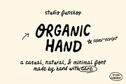 Organic Hand - Semi-script Font, a Font by Studio Funshop by Kelli (Thumbnail 1 of 10)