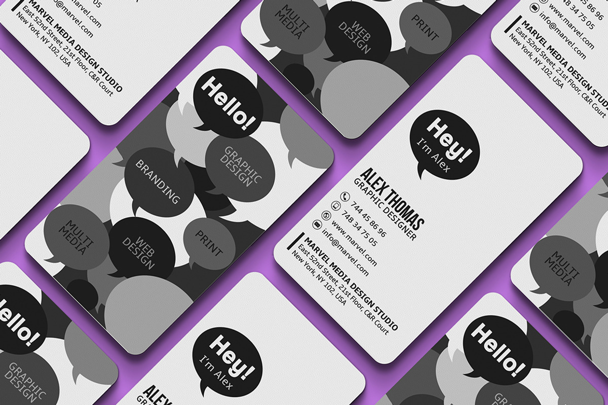Unlimited Business Cards Bundle, a Business Card Template by Marvel (Photo 150 of 204)