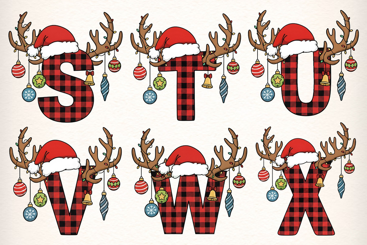 Christmas Alphabet Latter Bundle, an Illustration by Dream Creation (Photo 5 of 9)