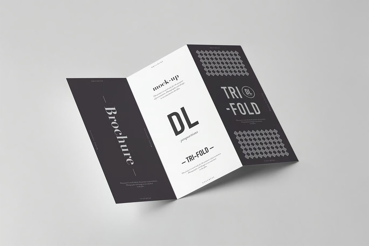 Tri-Fold DL Brochure Mock-up, an Advertising Mockup by zippypixelstudio (Photo 6 of 11)