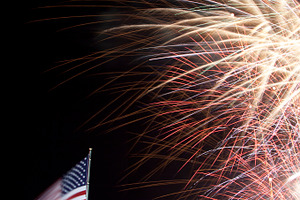 Old Glory and Fireworks