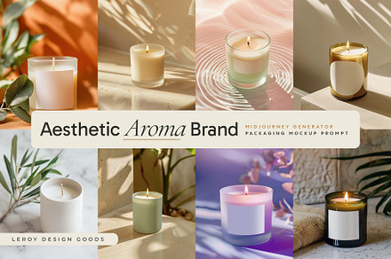 Aroma Brand Mockup Midjourney Prompt