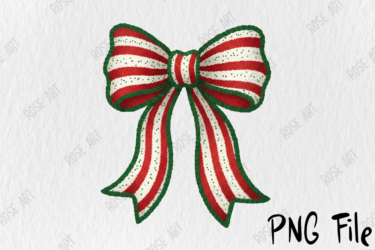 Christmas Coquette Bow Png, a Seasonal Illustration by Rose Art (Photo 4 of 5)