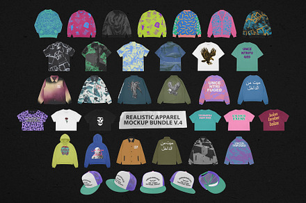 Realistic Apparel Mockup Bundle V.4, an Apparel Mockup by Uncentrifuged Pressure