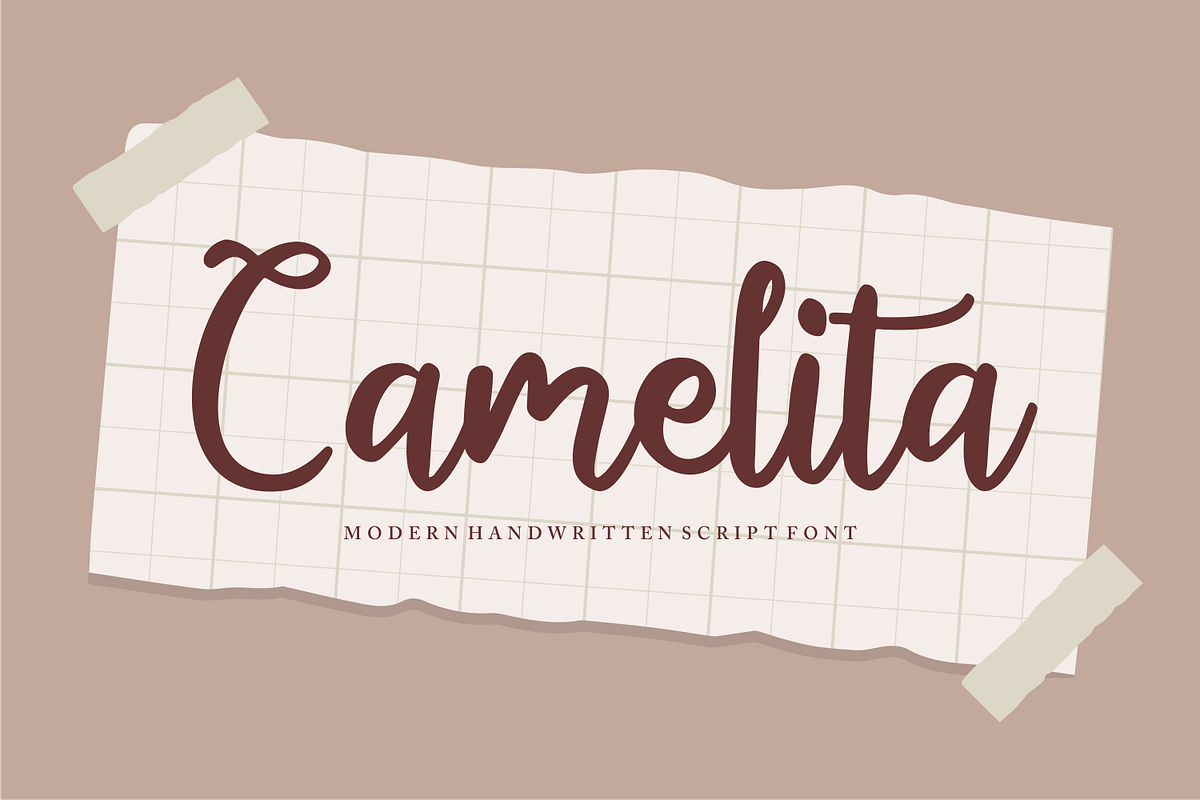 Camelita | Handwritten Font, a Script Font by Forberas Club (Photo 1 of 7)