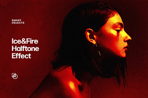 Ice & Fire Halftone Effect, an Action Add-On by Design Squad