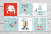 6 hand drawn Christmas cards, a Decorative Illustration by UTM Studio (Thumbnail 1 of 3)