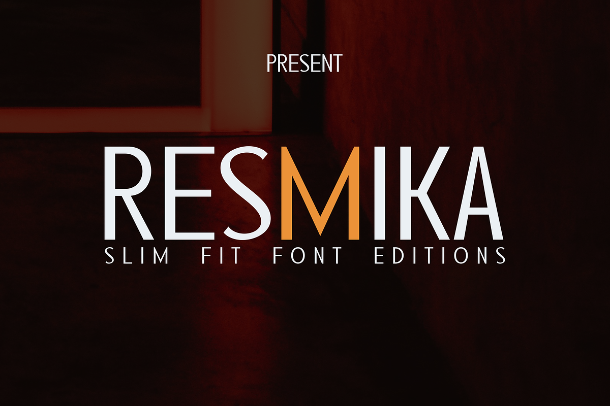 RESMIKA - Slim Fit Font, a Sans Serif Font by Monoletter Studio (Photo 1 of 4)