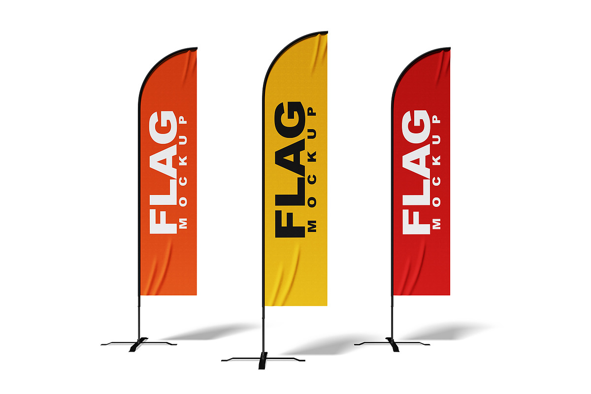 Standing Flag Mockup, a Product Mockup by mockupbuys (Photo 6 of 6)