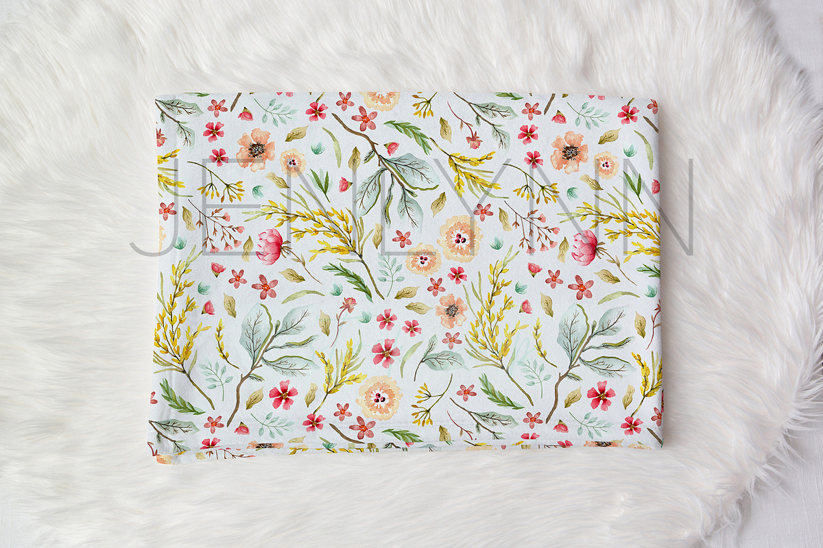Minky Blanket Mockup FlatLay #4 PSD, a Product Mockup by JENLYNN Stock Shop (Photo 2 of 4)