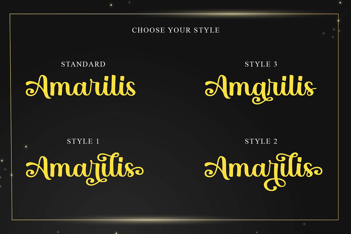 Amarilis - A Beautiful Script Font, a Script Font by Doehantz Studio (Photo 3 of 10)