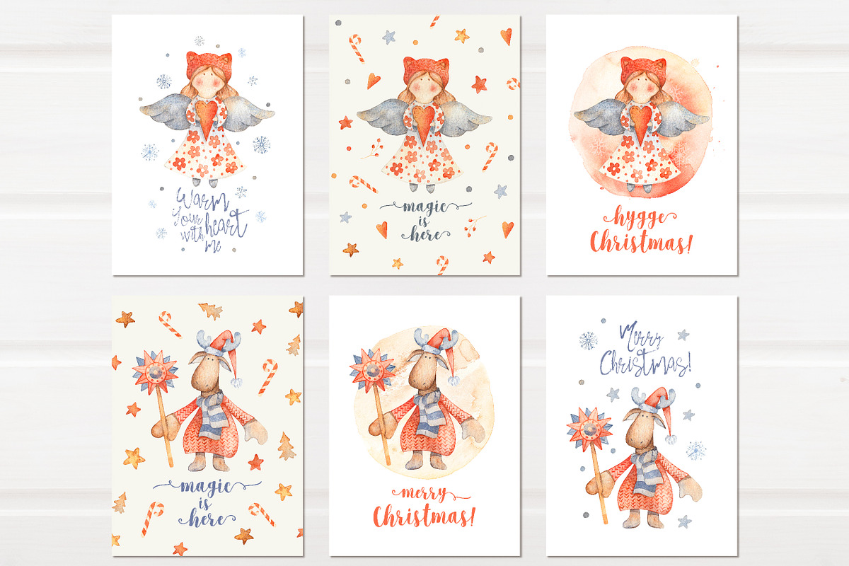 Hygge Christmas Watercolor Set, an Illustration by Lumitar (Photo 5 of 9)