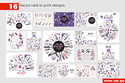 Beauty Salon Promo Cards & Patterns, a Work Illustration by Sopelkin (Thumbnail 2 of 9)