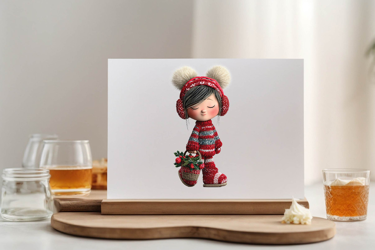 Whimsical Christmas Girl Clipart Bun, a Healthcare Illustration by SVGArt (Photo 4 of 9)