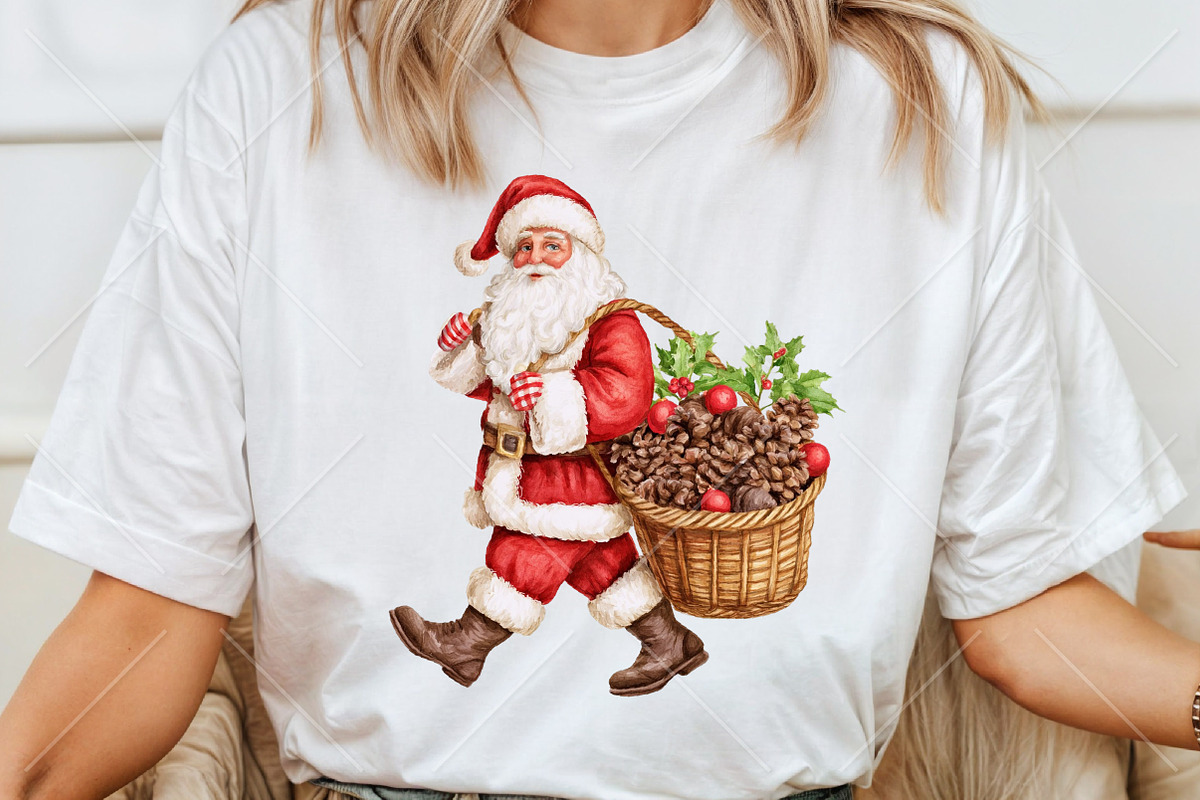 Whimsical Christmas Santa Clipart, a Seasonal Illustration by Canvas Craft (Photo 6 of 10)