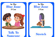 Zones of Regulation Flash Card, an Education Illustration by DigitalsDesigns (Thumbnail 3 of 9)