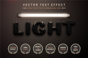 Black Light - Editable Text Effect