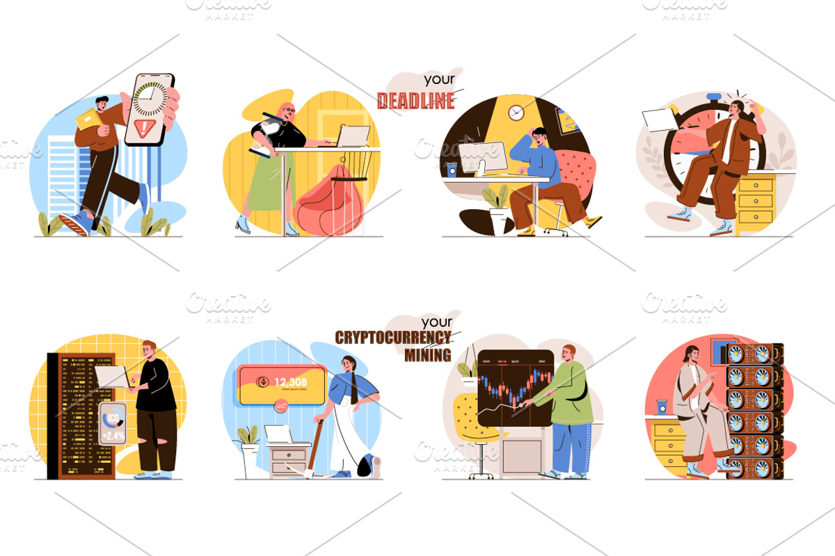Flat Web Concept Illustrations, a Finance Illustration by alexdndz (Photo 5 of 14)