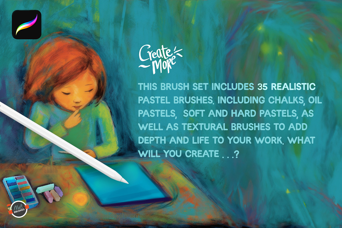 Perfect Pro Pastels For Procreate, a Brush Add-On by Mels Brushes (Photo 2 of 5)
